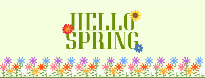 Hello Spring! Facebook cover Image Preview