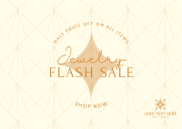 Elegant Jewelry Flash Sale Postcard Image Preview