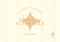 Elegant Jewelry Flash Sale Postcard Design