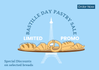 Bastille Day Breads Postcard Image Preview