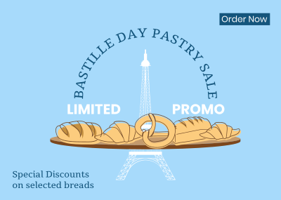 Bastille Day Breads Postcard Image Preview