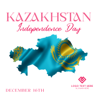 Kazakhstan Day Flag Instagram post Image Preview