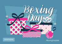 Boxing Day Gifts Postcard Design