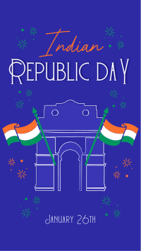 Festive Quirky Republic Day Facebook Story Design