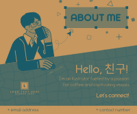 About Me Illustration Facebook post Image Preview