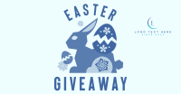 Floral Easter Bunny Giveaway Facebook Ad Design