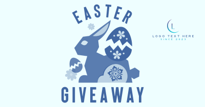 Floral Easter Bunny Giveaway Facebook ad Image Preview