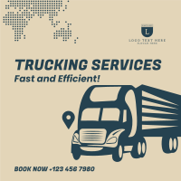 Truck Courier Service Instagram post Image Preview