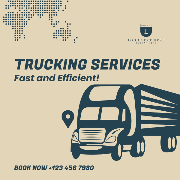 Truck Courier Service Instagram Post Design Image Preview