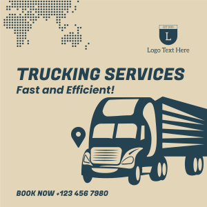 Truck Courier Service Instagram post