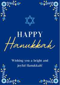 Hanukkah Floral Border Flyer Image Preview