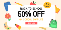 Back to School Discount Twitter post Image Preview