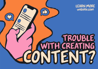 Trouble Creating Content? Postcard Image Preview