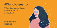 Summer Sunglasses Tip  Twitter Post Design
