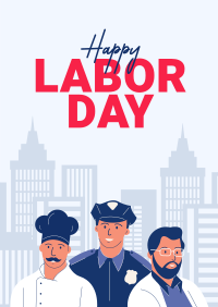 Happy Labor Day Poster Design