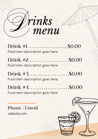 Luxurious Beverage Bar Menu Image Preview