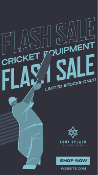 Cricket Equipment Sale TikTok Video Image Preview