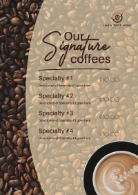 Signature Cafe Menu Image Preview