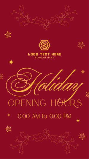 Elegant Holiday Opening Instagram story Image Preview