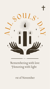 Remember Love, Honor Light Facebook Story Design