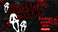 Scream Worthy Discount Facebook Event Cover Design
