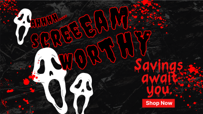 Scream Worthy Discount Facebook event cover Image Preview