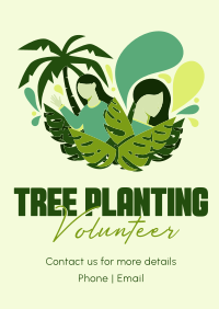 Minimalist Planting Volunteer Poster Design