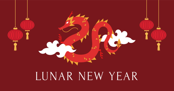 New Year of the Dragon Facebook Ad Design