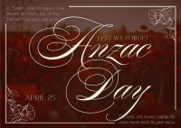 Elegant Anzac Day Postcard Image Preview