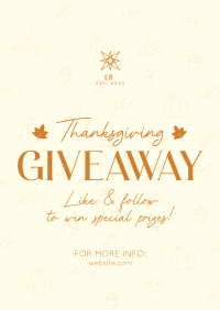 Thanksgiving Day Giveaway Poster Design