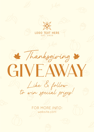 Thanksgiving Day Giveaway Poster Image Preview