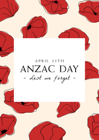 Anzac Day Pattern Poster Design