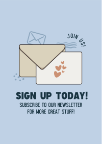 Newsletter Sign Up Flyer Image Preview