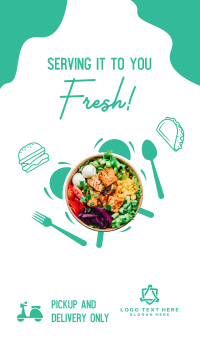 Fresh Food Bowl Delivery Facebook Story Design