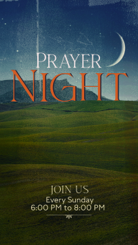 Prayer Night  Facebook Story Design