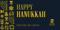 Happy Hanukkah Pattern Twitter post Image Preview