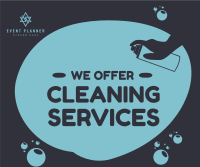 Offering Cleaning Services Facebook Post Design