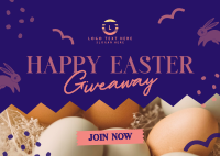 Quirky Easter Giveaways Postcard Design