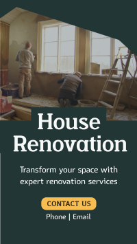 Simple Home Renovation Facebook Story Design