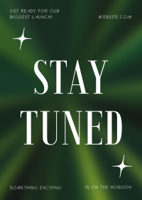 Minimalist Biggest Launch Stay Tuned Poster Design