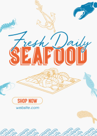 Fun Seafood Restaurant Poster Image Preview