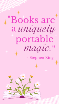 Book Magic Quote Instagram story Image Preview