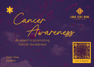 Cancer Awareness Event Postcard Image Preview