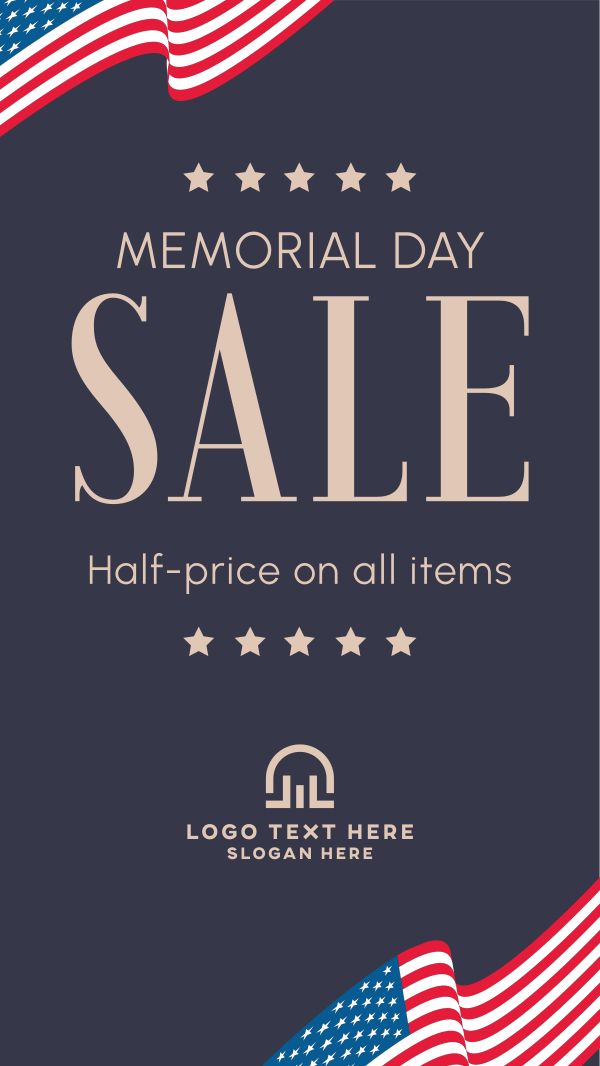 Memorial Day Sale Instagram Story Design