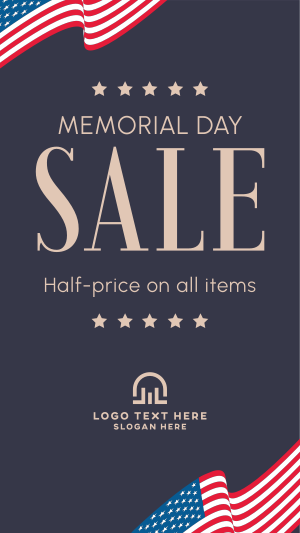 Memorial Day Sale Instagram story Image Preview