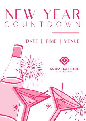 Countdown Fireworks Poster Image Preview