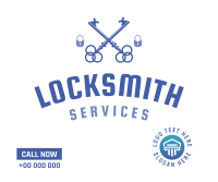 Locksmith Emblem Facebook Post Design