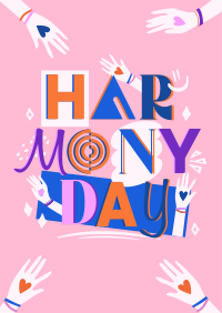 Fun Quirky Harmony Day Poster Design