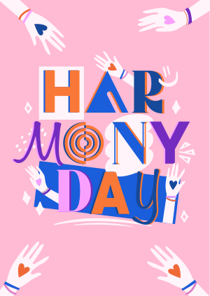 Fun Quirky Harmony Day Poster Image Preview