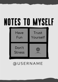 Note to Self List Poster Image Preview